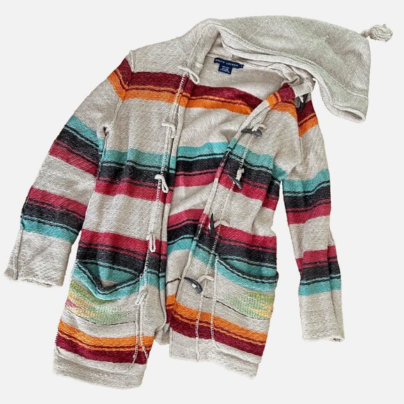 Vtg Ralph Lauren Hand Knit Sweater Cardigan Blue Label Linen Cotton Silk Rare - Picture 1 of 7